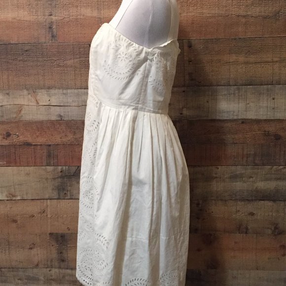 Marc Jacobs White Eyelet Sundress Adjustable/Removeable Straps Size 6 - Picture 5 of 16